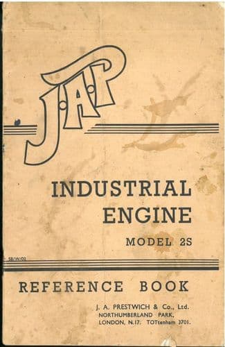 JAP Industrial Engine - Model 2S Operators Manual with Parts List