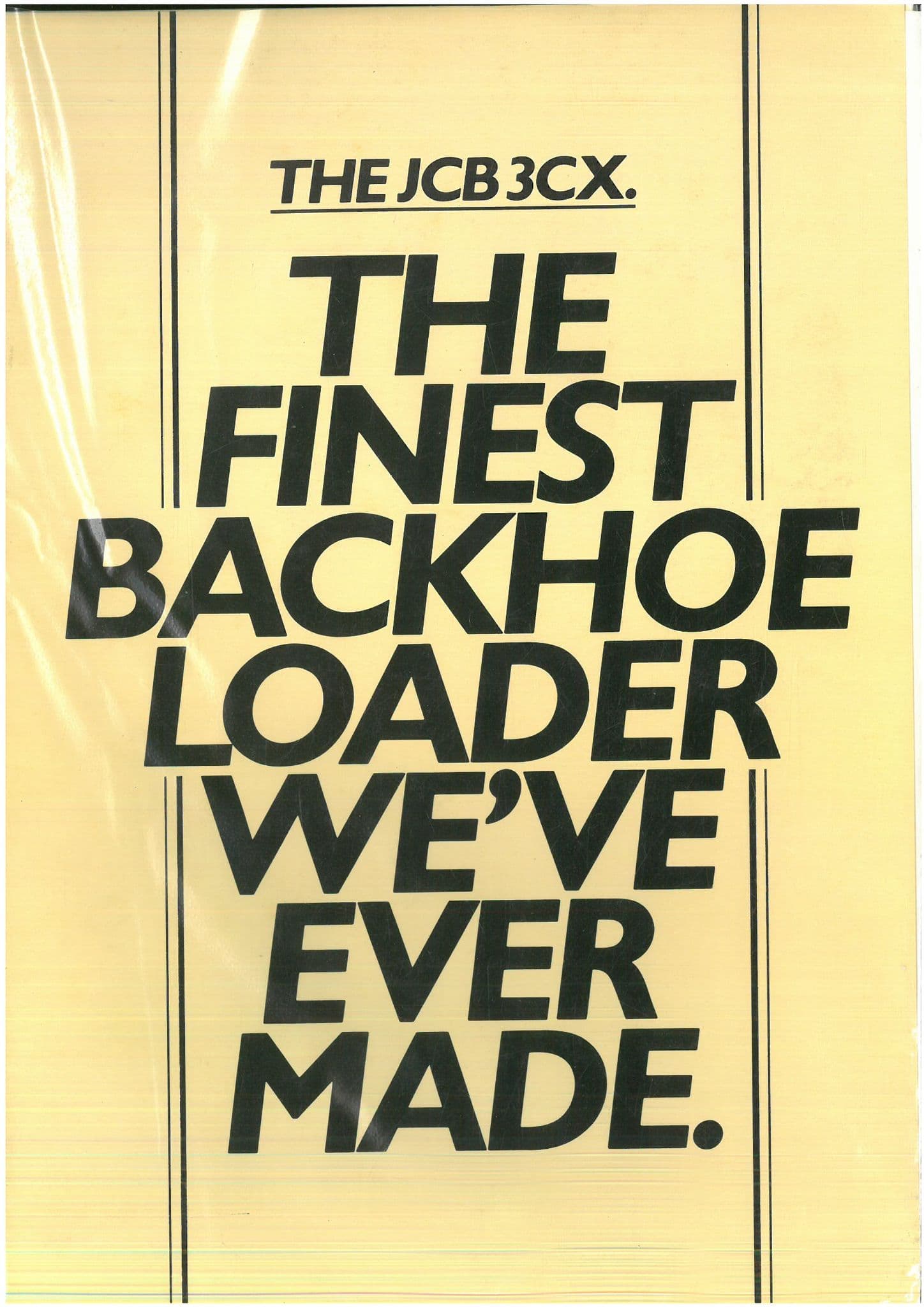JCB 3CX The Finest Backhoe Loader We ve Ever Made Brochure