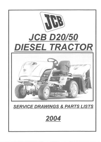 JCB Diesel Garden Tractor D20 D50 Parts Manual