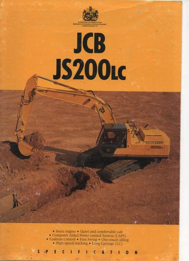 JCB Excavator JS200LC Brochure