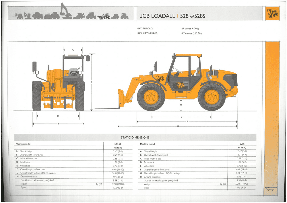 JCB Loadall 528-70/528S Brochure - 528 70 528 S