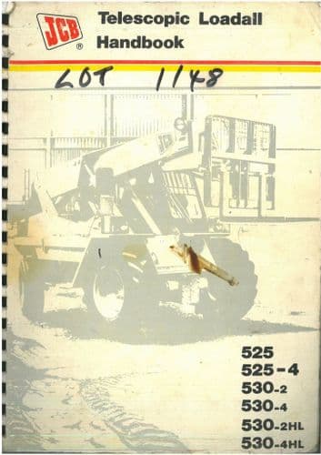 JCB Loadall Telescopic Handler 525 525-4 530-2 530-4 530-2HL 530-4HL Operators Manual