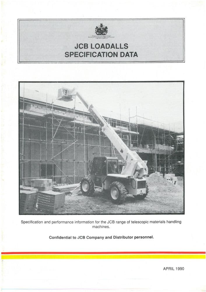 JCB Loadalls Specification Data Brochure