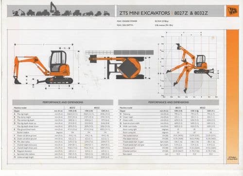 JCB Mini Excavator ZTS 8027Z & 8032Z Brochure