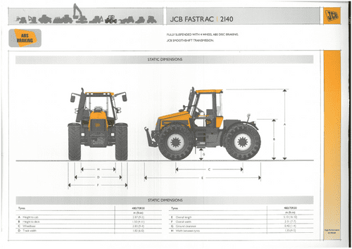 JCB Tractor Fastrac 2140 Brochure