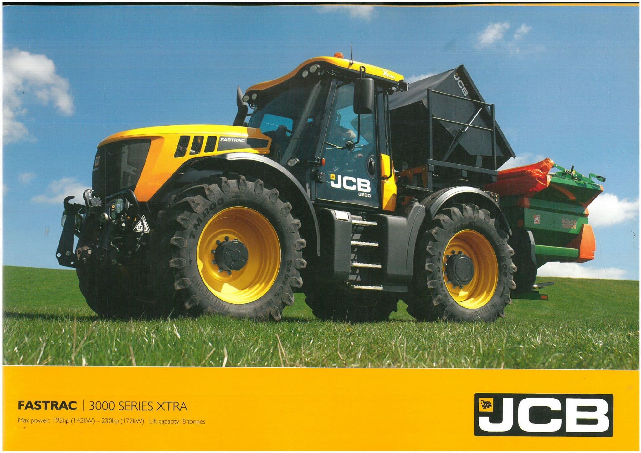 JCB Tractor Fastrac 3000 Series Xtra 195hp - 230hp Brochure
