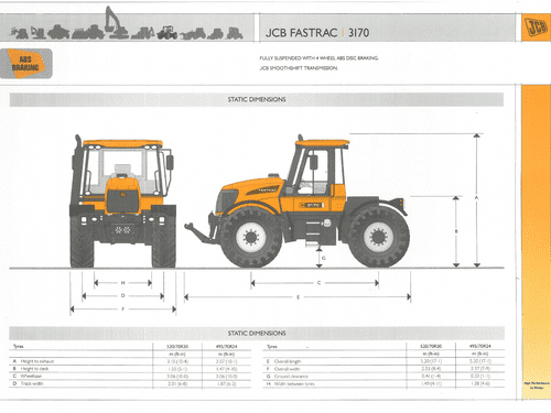 JCB Tractor Fastrac 3170 Brochure