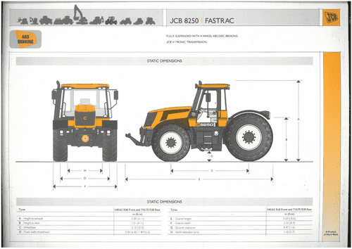 JCB Tractor Fastrac 8250 Brochure -