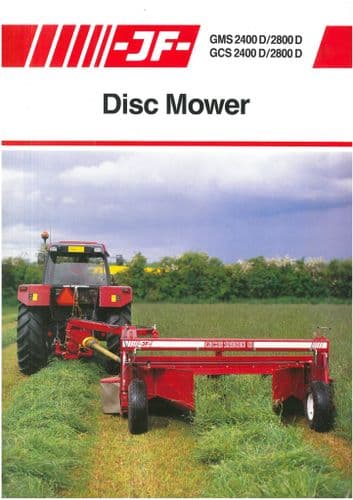 JF DISC MOWER GMS 2000 S GMS 2400 S BROCHURE