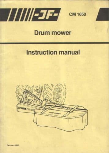 JF Drum Mower CM 1650 Operators Manual