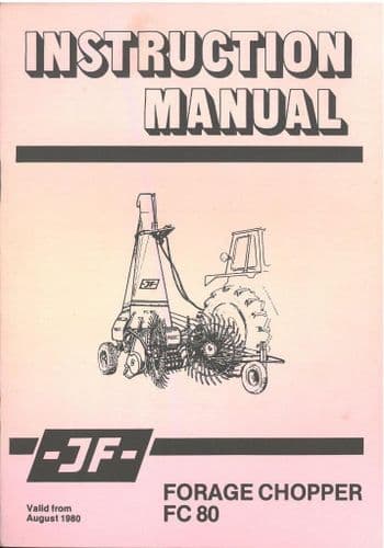 JF Forage Harvester FC80 Operators Manual