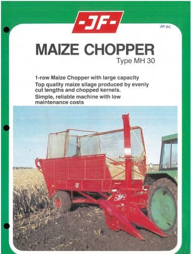 JF Maize Chopper Forage Harvester Model MH30 Brochure - Forager