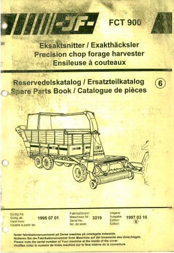 JF Precision Chop Forage Harvester FCT900 Parts Manual - Forager FCT 900