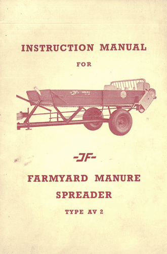 JF Spreader AV2 Operators Manual