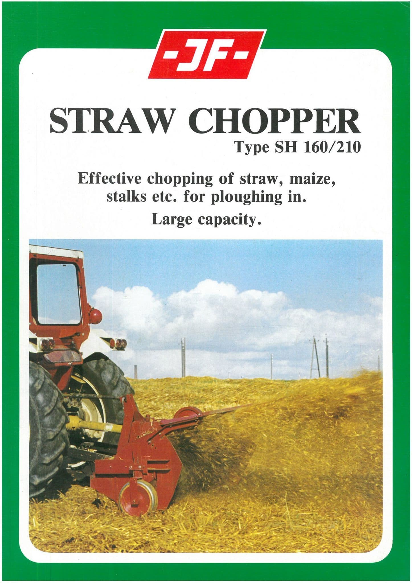JF Straw Chopper Type SH 160 / 210 Brochure