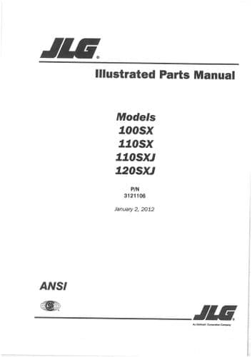 JLG Boom Lift 100SX 110SXJ 110SX 120SXJ Parts Manual