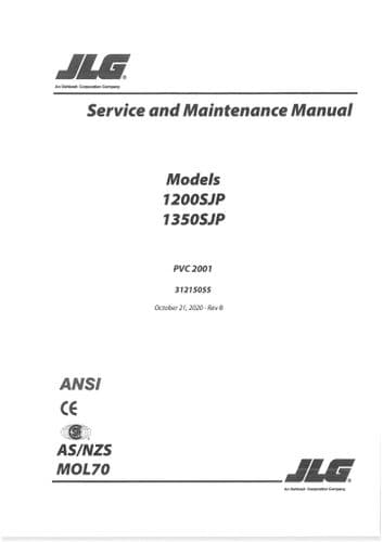 JLG Boom Lift 1200SJP 1350SJP Workshop Manual
