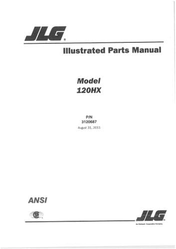 JLG Boom Lift 120HX Parts Manual