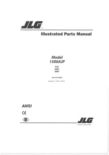 JLG Boom Lift 1500AJP Parts Manual
