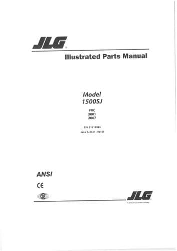 JLG Boom Lift 1500SJ Parts Manual