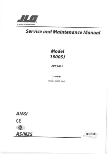 JLG Boom Lift 1500SJ Workshop Manual