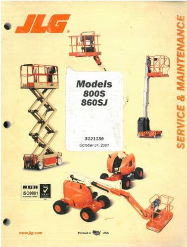 JLG High Platform Cherry Picker Lift 800S 860SJ Workshop Service Repair Manual