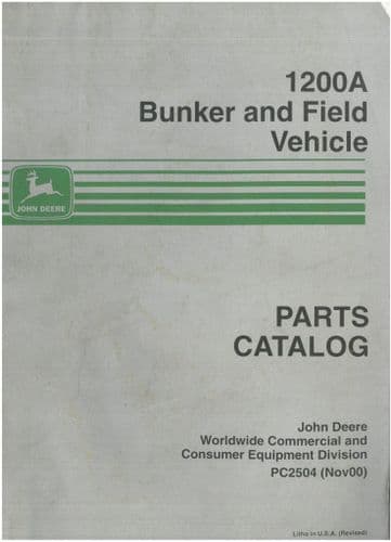 John Deere 1200A Bunker and Field Vehicle Parts Manual