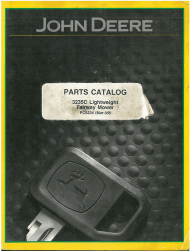 John Deere 3235C Lightweight Fairway Mower Parts Manual