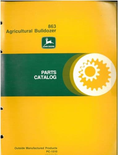 John Deere Agricultural Bulldozer 863 Parts Manual