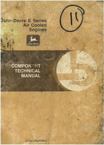 John Deere Air Cooled Engines K Series Component Technical Manual