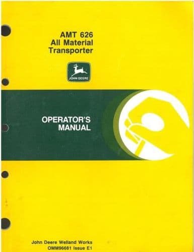 John Deere AMT 626 All Material Transporter Operators Manual