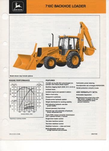 John Deere Backhoe Loader 710C Brochure