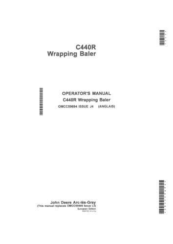 John Deere Baler C440R Operators Manual