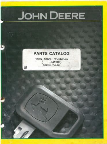 John Deere Combine 1065 & 1068H Parts Manual