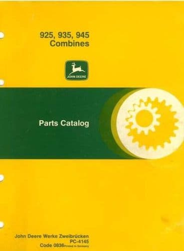 John Deere Combine 925 935 945 Parts Manual