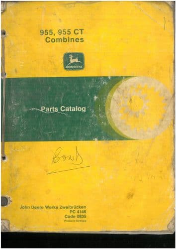 John Deere Combine 955 & 955CT Parts Manual - ORIGINAL