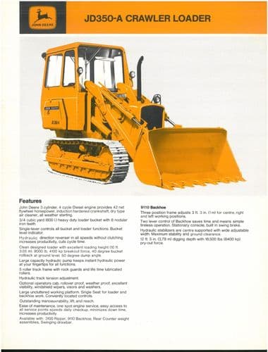 John Deere Crawler Loader JD350-A Brochure