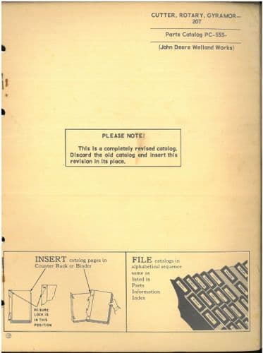 John Deere Cutter, Rotary Gyramor  207 Parts Manual