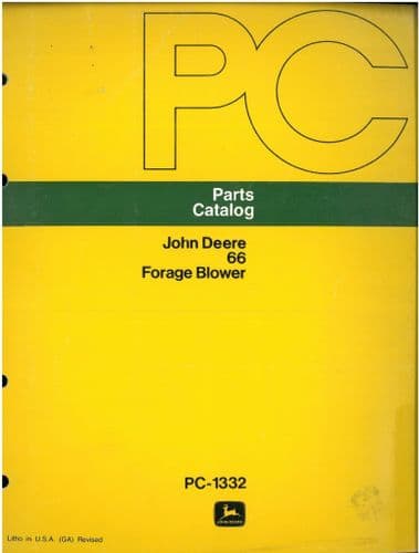 John Deere Forage Blower 66 Parts Manual