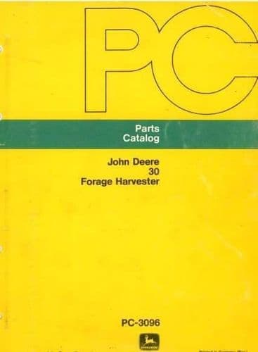 John Deere Forage Harvester 30 Parts Manual