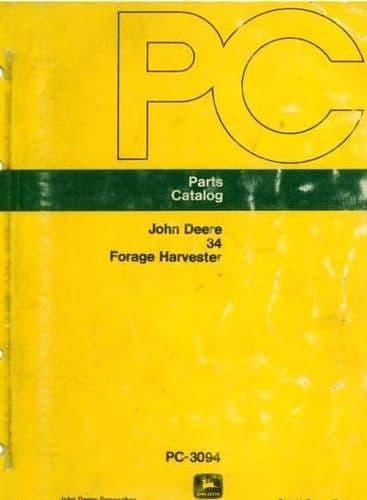 John Deere Forage Harvester 34 Parts Manual
