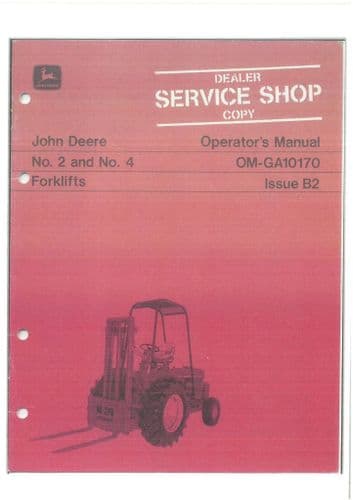 John Deere Forklift 2 4 Operating Manual