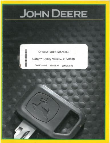 John Deere Gator Utility Vehicle XUV865M  Operators Manual