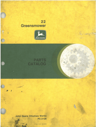 John Deere Greensmower 22  Parts Manual