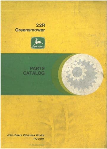 John Deere Greensmower 22R  Parts Manual