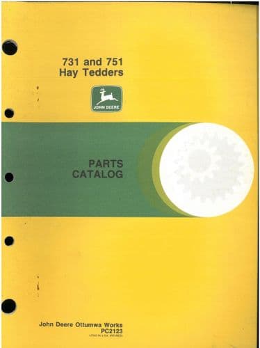 John Deere Hay Tedder 731 751 Parts Manual