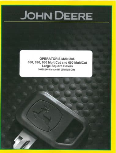 John Deere Large Square Baler 680 & 690 Operators Manual