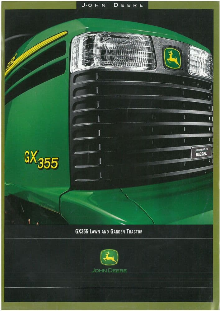 John Deere Lawn and Garden Tractor GX355 Brochure