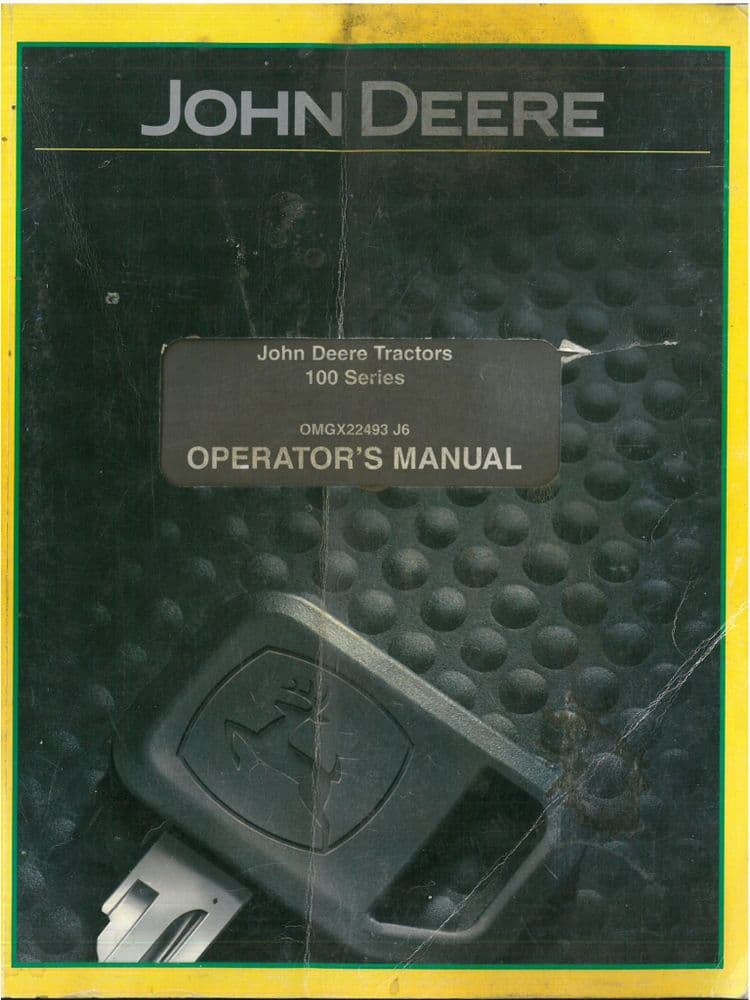 Owners Manual John Deere 100 Riding Mower