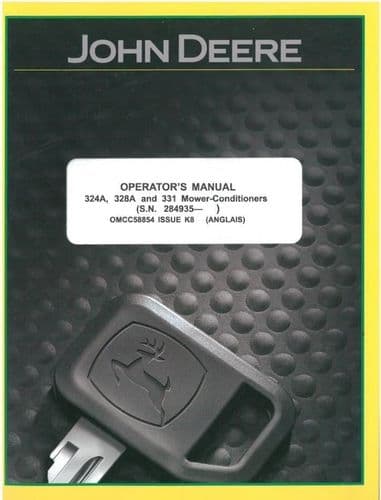 John Deere Mower Conditioners 324A 328A & 331 Operators Manual OMCC59974